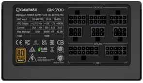 Фото: Блок живлення Gamemax 700W GM-700 Modular № 3 | KTC