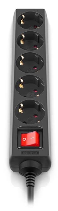 Мережевий фільтр Real-EL RS-Protect M 5/1.8m Black (EL122300026)
