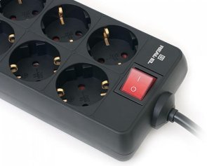 Мережевий фільтр Real-EL RS-8 Protect 8/3m Black (EL122300022)