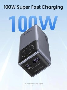 Батарея універсальна UGREEN PB724 12000mAh 100W Grey (35526B)