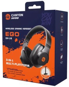 Гарнітура накладна Canyon Ego GH-16 Bluetooth, Black ( Gaming )