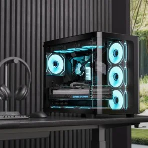 Фото: Корпус AeroCool P500C-G-BK-v1 Black with window (ACCM-PN01043.11) № 6 | KTC