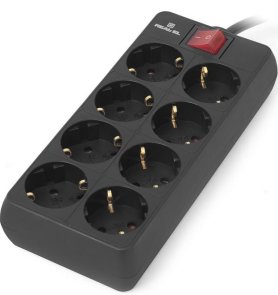 Мережевий фільтр Real-EL RS-8 Protect 8/1.8m Black (EL122300021)
