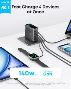 Фото: Зарядний пристрій Anker Laptop GaN Charger 140W Silver (B2697G41) № 2 | KTC