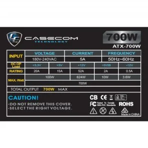 Фото: Блок живлення CaseCom 700W CM 700 (CM 700 ATX) № 3 | KTC