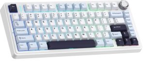 Клавіатура Aula F75 Gasket Reaper Switch Hot-Swap PBT ENG/UA WL/BT/USB White/Blue/Black (6948391209241)
