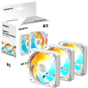 Фото: Кулер Gigabyte EZ Chain Fan 120 Ice 3pcs White (GP-GBT EZFAN1203 ICE) № 6 | KTC