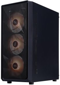 Корпус 1stPlayer FD3-M-BK-4F7 Black with window