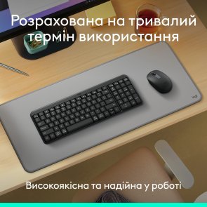 Комплект клавіатура+миша Logitech MK250 Combo Wireless/BT US/UA Graphite (920-013823)