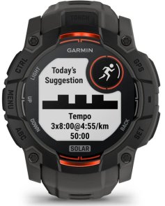Смарт годинник Garmin Instinct 3 - 50 mm Solar Black with Charcoal Band (010-02935-00)