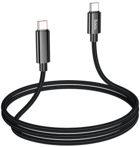 Кабель Hoco U125 Benefit 100W Type-C/Type-C 1.2m Black (6942007611930)