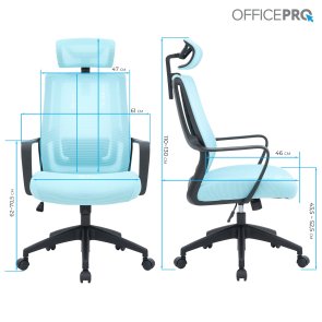 Крісло OfficePro Harmony OC310-B-BL-BL Black/Blue