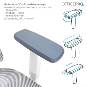 Крісло OfficePro Elegant OC660 White/Dark Gray (OC660-W-DG-DG)
