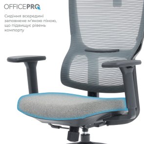 Крісло OfficePro Elegant OC600 Black/Dark Gray (OC600-B-DG-DG)