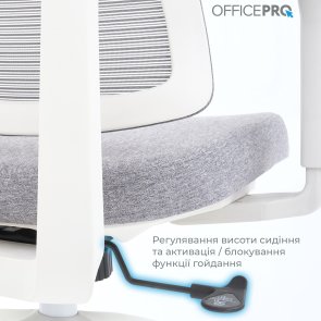 Крісло OfficePro Elegant OC600 White/Light Gray (OC600-W-LG-LG)