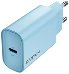 Фото: Зарядний пристрій Canyon OnCharge 30CL 30W Blue (CNE-CHA30CLLBL) № 3 | KTC