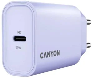 Фото: Зарядний пристрій Canyon OnCharge 30CL 30W Lavender (CNE-CHA30CLPU) № 4 | KTC