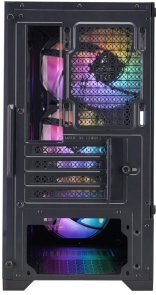 Корпус 1stPlayer H2-BK-4F7 Black with window