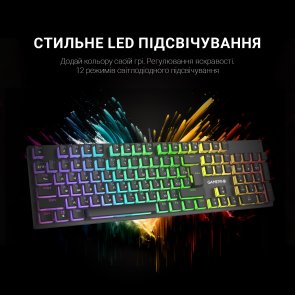 Клавіатура GamePro MK85B Blue Switch RGB USB Black