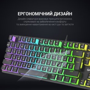 Клавіатура GamePro MK85R Red Switch RGB USB Black