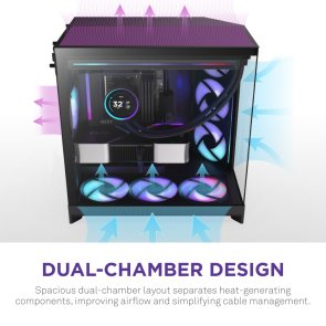 Корпус NZXT H9 Flow RGB Black with window (CM-H92FB-R1)