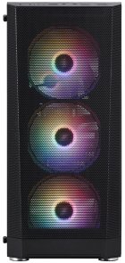 Корпус 1stPlayer FD5-M-BK-4F1 Black with window
