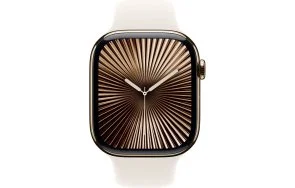 Фото: Смарт годинник Apple Watch Series 10 GPS Cellular - 42mm Gold Titanium Case with Starlight Sport Band - M/L (MX073) № 2 | KTC