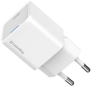 Фото: Зарядний пристрій ColorWay GaN Mini 25W White (CW-CHS052PD-WT) № 2 | KTC