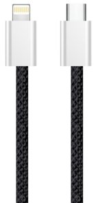 Кабель ColorWay PD Fast Charging 3A Type-C / Lightning 2m Black (CW-CBPDCL068-BK)