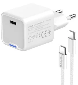 Фото: Зарядний пристрій ColorWay GaN Mini 25W White with Type-C/Type-C (CW-CHS052PDC-WT) № 6 | KTC