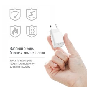 Зарядний пристрій ColorWay GaN Mini PD 35W White (CW-CHS056PD-WT)