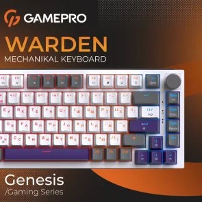 Фото: Клавіатура GamePro Genesis Warden MK160P Outemu Red Switches White/Grey № 5 | KTC
