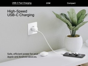 Зарядний пристрій Belkin BoostCharge Compact PD 20W White (WCA009KQWH)