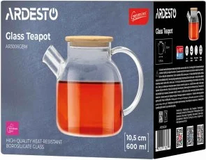 Фото: Заварник Ardesto Gemini 600ml Clear (AR3006GBM) № 3 | KTC