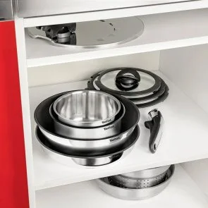 Фото: Набір змішаний Tefal Ingenio Emotion 22cm/24cm/28cm 1.7L/ 2.7L 13pcs (L897SD74) № 11 | KTC