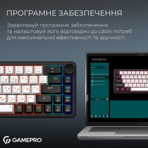 Клавіатура GamePro Asgard Valhalla MK210B Pro RGB WL/BT/USB Black