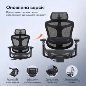 Фото: Крісло SIHOO Doro C300 Pro Black (DORO-C300-PRO-M101) № 8 | KTC