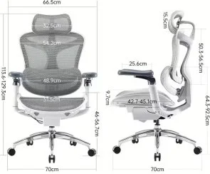 Фото: Крісло SIHOO Doro C300 Pro White (DORO-C300-PRO-M102) № 3 | KTC
