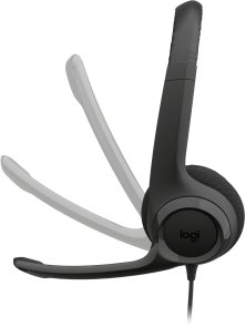 Гарнітура накладна Logitech H390 USB-C, Black