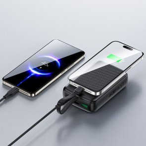 Батарея універсальна Acefast M14 20000mAh 22.5W Black with Cable Type-C (6974316283966)