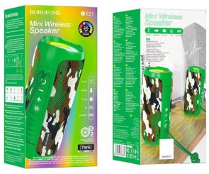 Колонка Borofone BR21 Sports Bluetooth, Camouflage Green