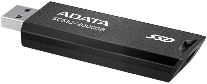 Фото: Зовнішній SSD-накопичувач A-Data SC610 2TB Black (SC610-2000G-CBK/RD) № 4 | KTC
