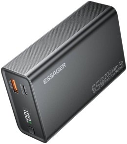 Батарея універсальна Essager Red 65W digital display 20000mAh Black (EDY65-LD01-Z)