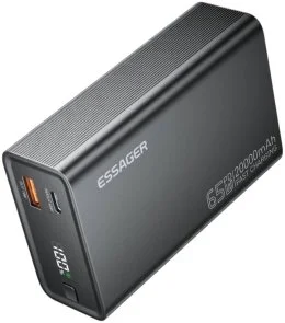 Фото: Батарея універсальна Essager Red 65W digital display 20000mAh Black (EDY65-LD01-Z) № 3 | KTC