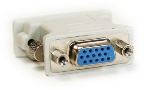 Перехідник PowerPlant DVI M / VGA F White (KD00AS1282)