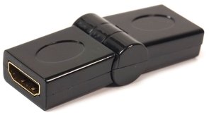 Перехідник HDMI AF to HDMI AF PowerPlant, Black (360 градусів)
