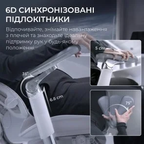 Фото: Крісло SIHOO Doro S300 Light Grey (S300-M202) № 12 | KTC