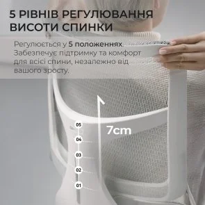 Фото: Крісло SIHOO Doro S100 White (S100-M302) № 10 | KTC