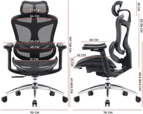 Фото: Крісло SIHOO Doro C300L Black (DORO-C300L-A3-101) № 18 | KTC