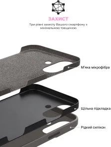 Фото: Чохол ArmorStandart for Apple iPhone 16 - ICON2 Case Stone Grey (ARM81296) № 6 | KTC